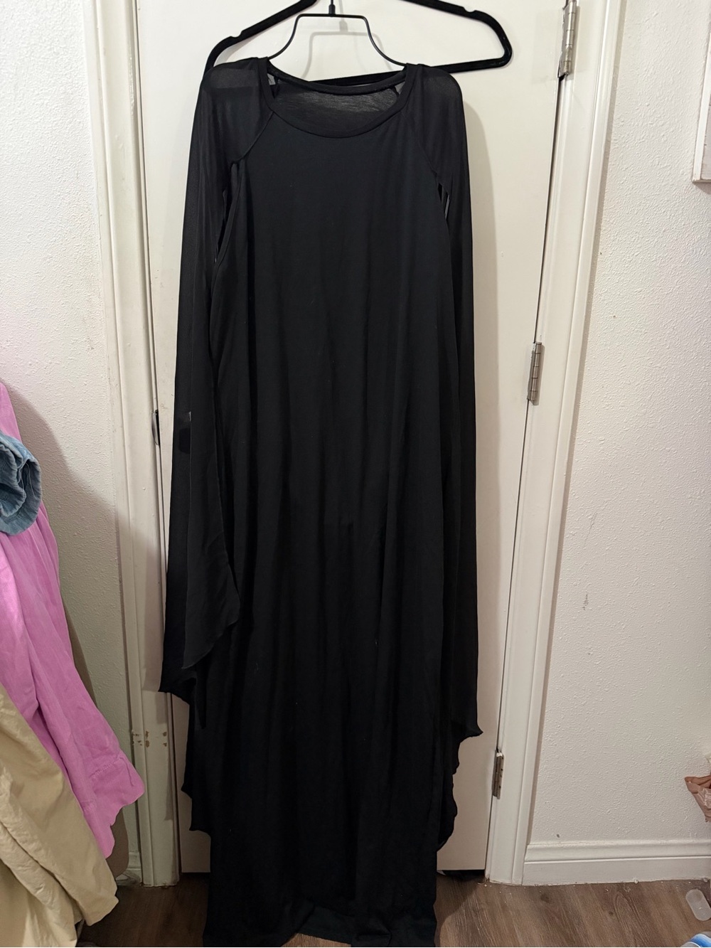 SHEIN Black Long Sleeve Maxi Dress